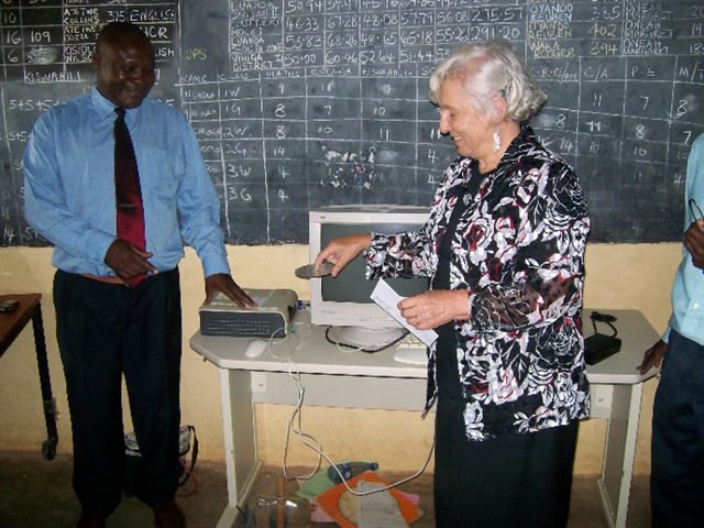 Pat Crossley in Kenya